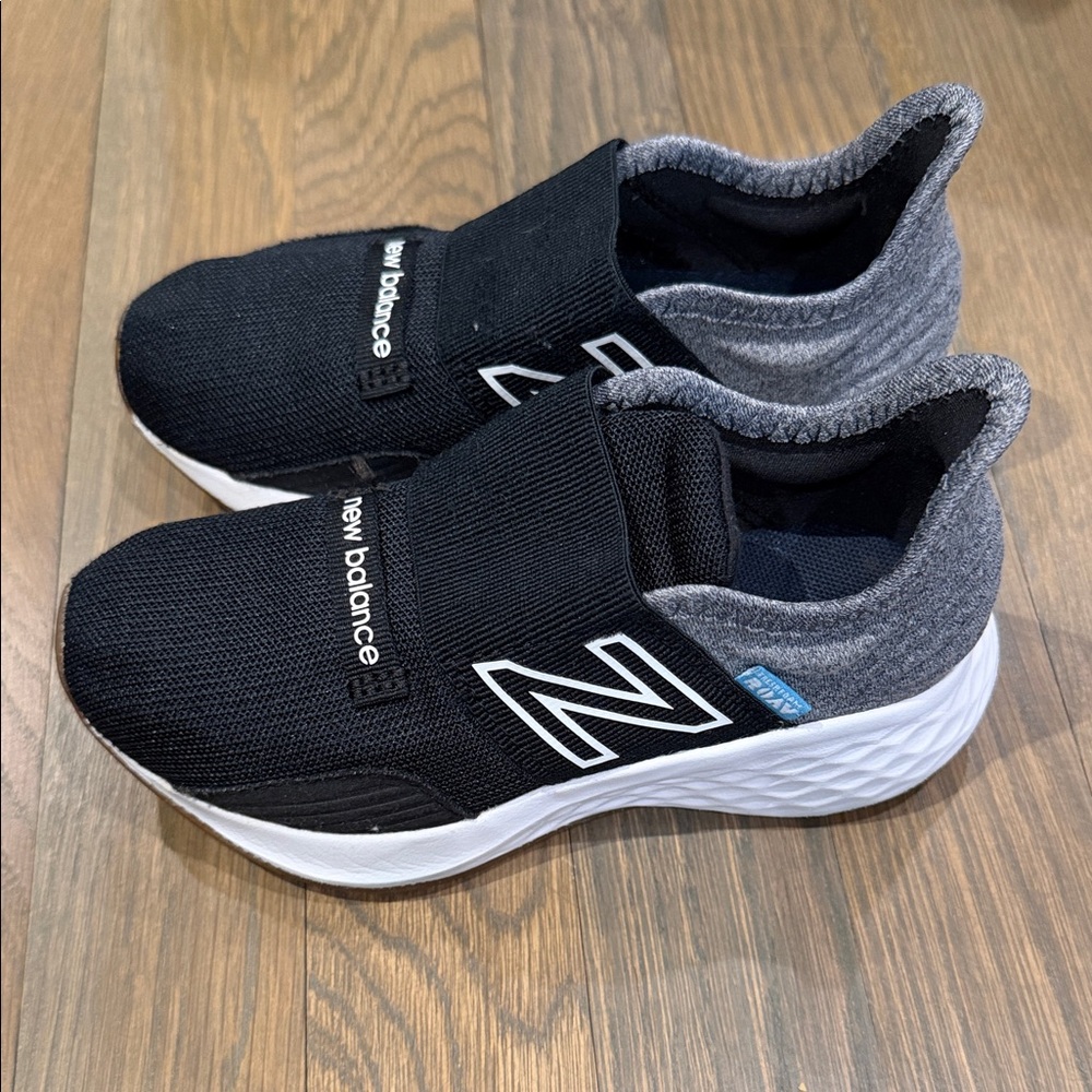 New Balance Kids' Black and Gray Sneakers